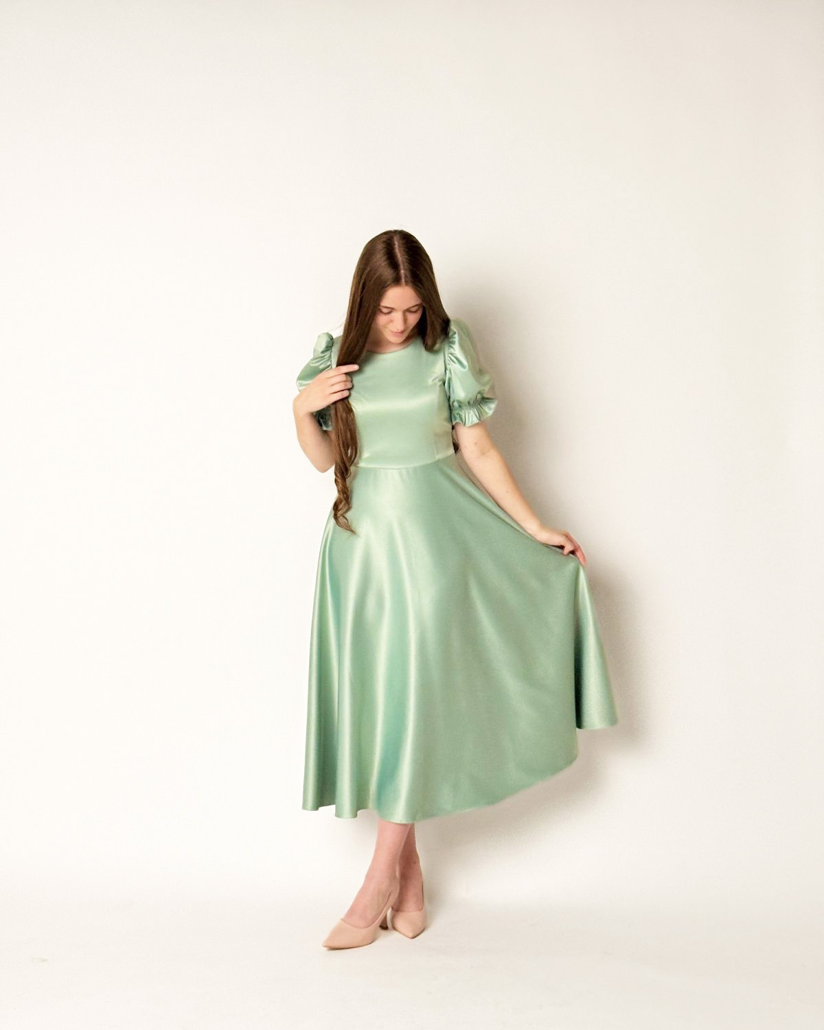 Rochie Ema din tafta elastică - imagine 6