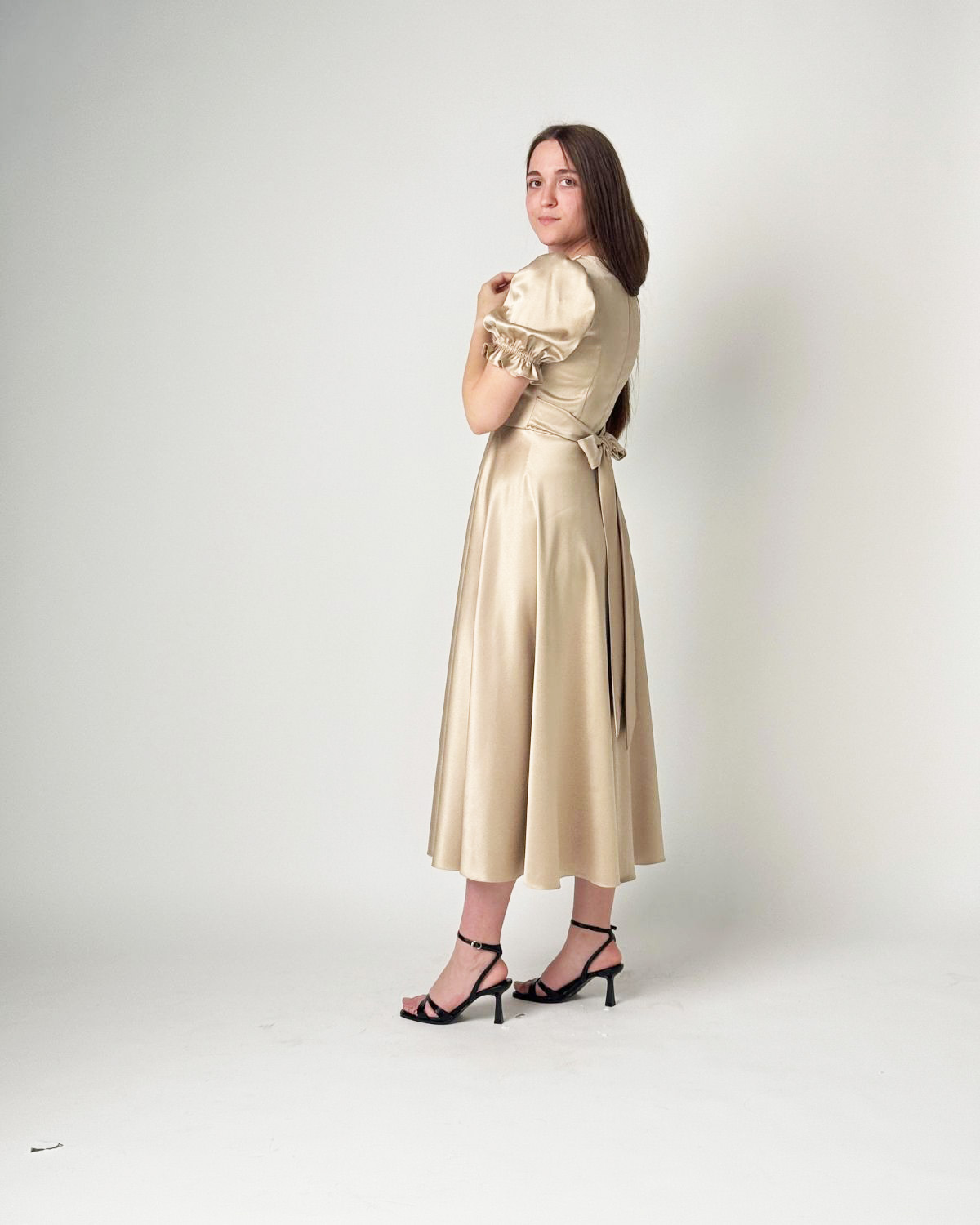 Rochie Ema din tafta elastică - imagine 3