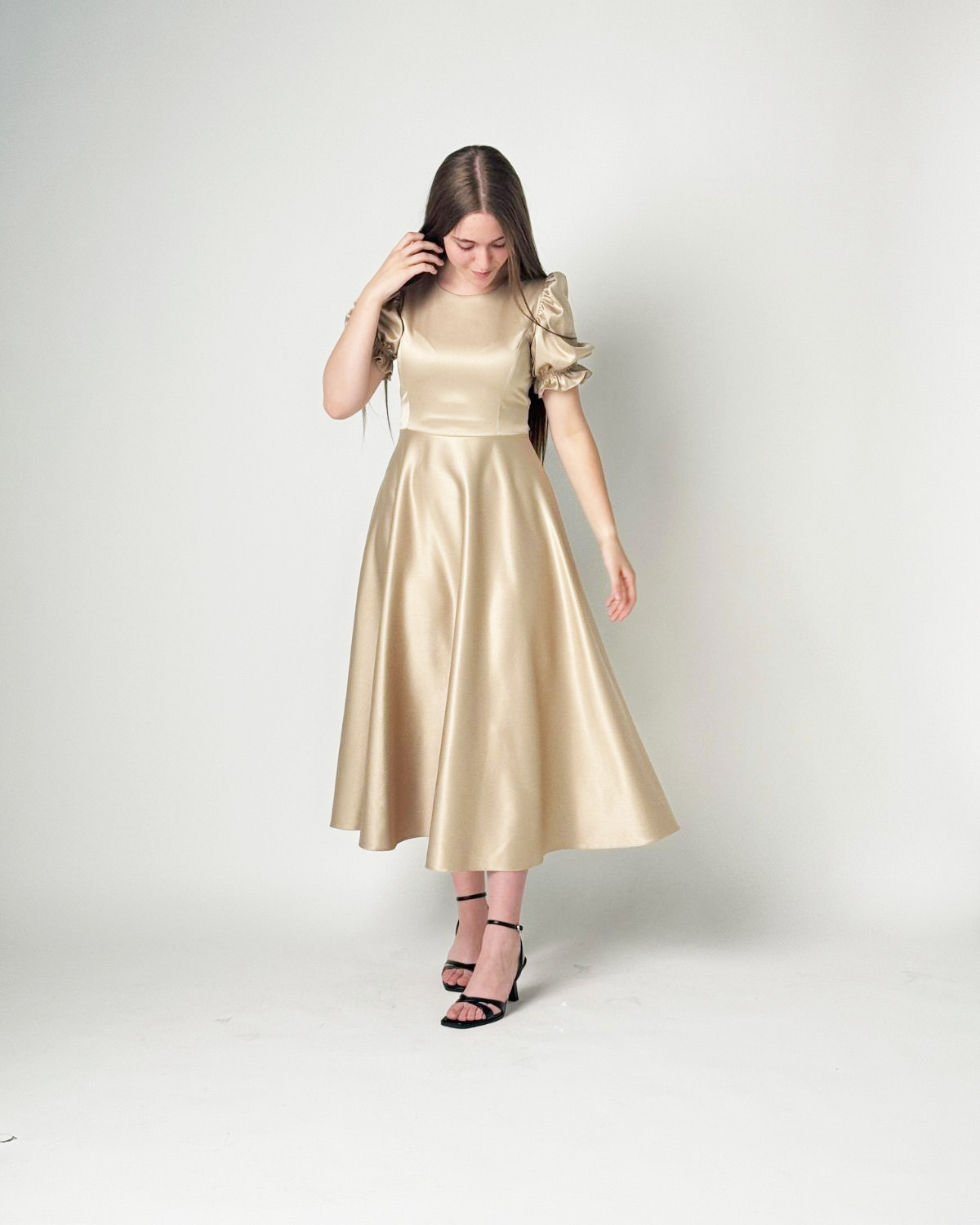 Rochie Ema din tafta elastică - imagine 2