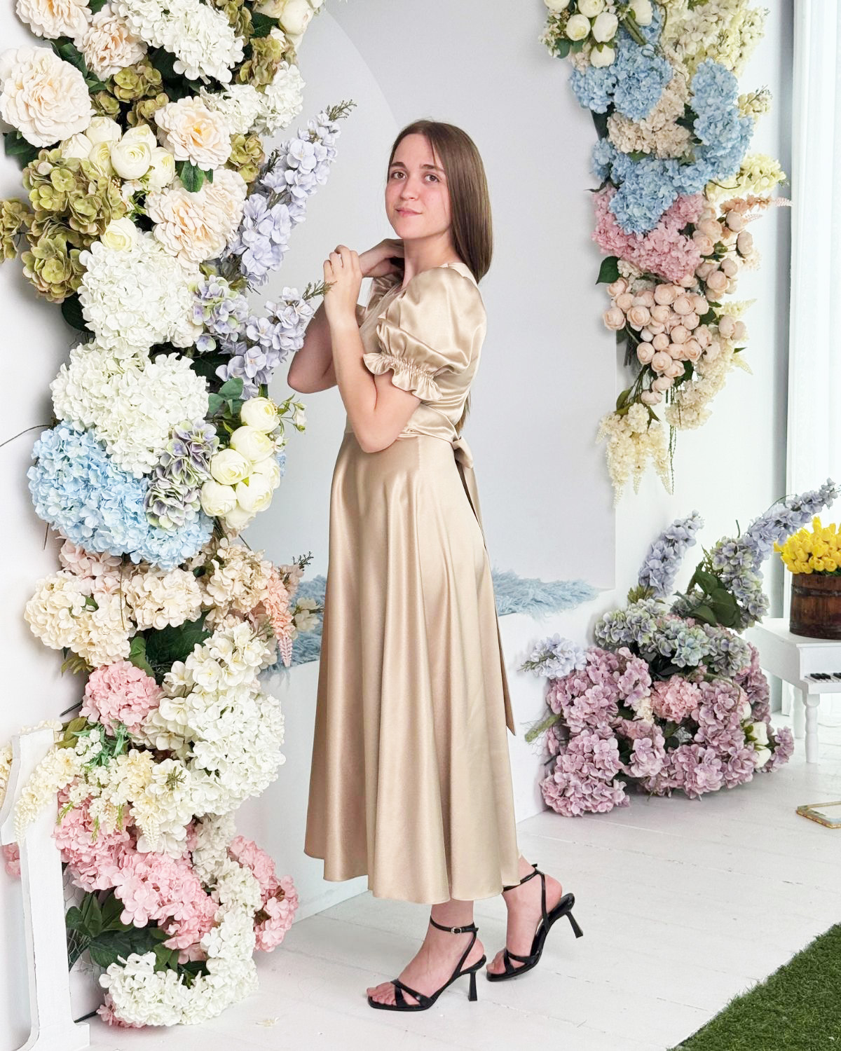 Rochie Ema din tafta elastică - imagine 4