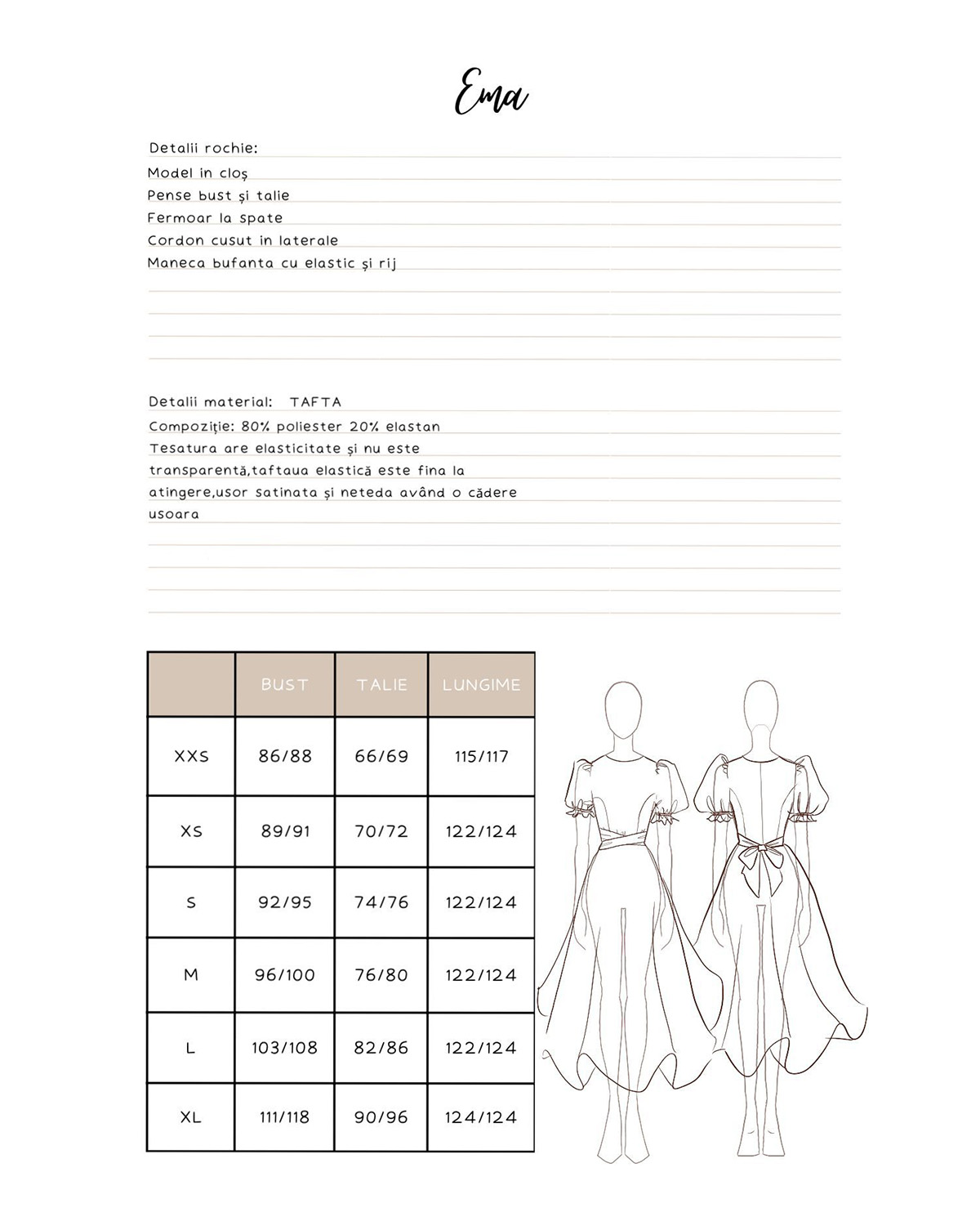 Rochie Ema din tafta elastică - imagine 16