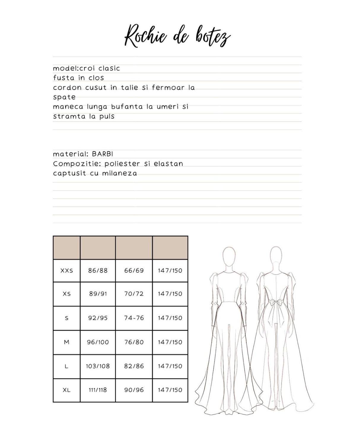 Rochie de Botez elegantă clasică - imagine 30